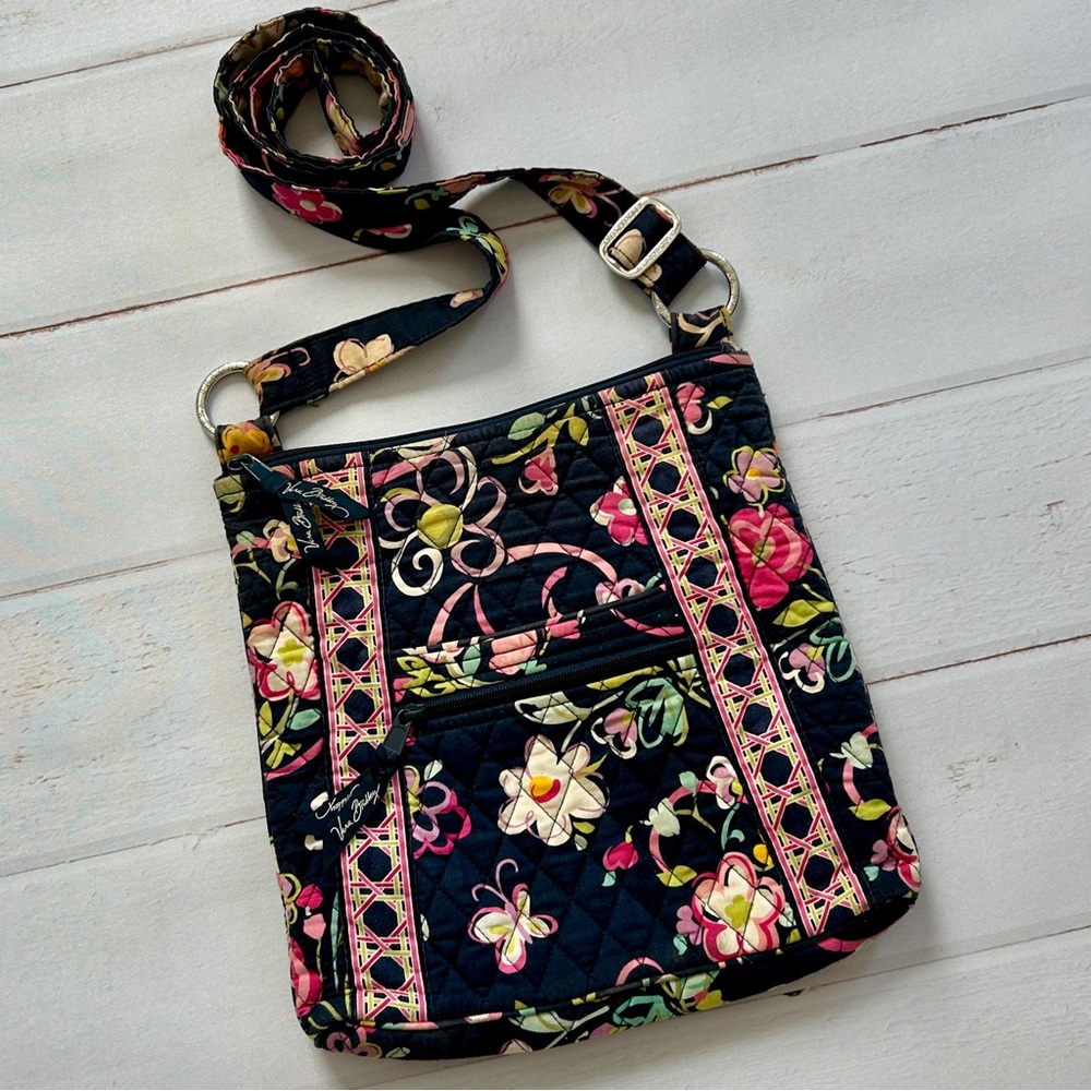 Vera Bradley Hipster Cross Body Bag | Legacy Pattern "Ribbons"